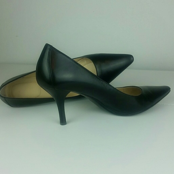 CALVIN KLEIN l Dolly Pumps Black Pointed Toe - Picture 4 of 8